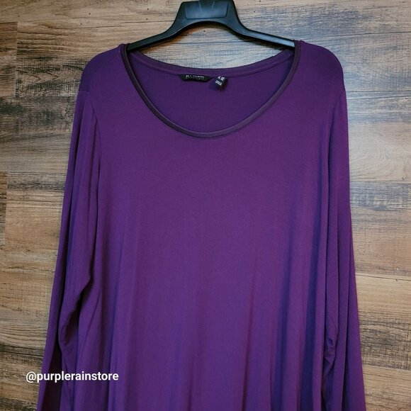 H By Halston A Line Tunic Top Size 2X Modal Soft Comfort Stretch Lagenlook - Picture 2 of 10
